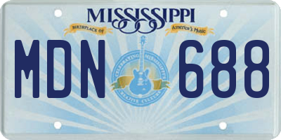 MS license plate MDN688