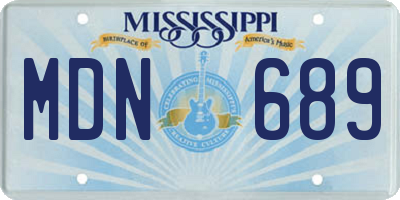 MS license plate MDN689
