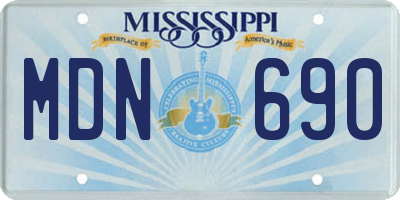MS license plate MDN690