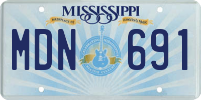 MS license plate MDN691