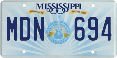 MS license plate MDN694