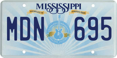 MS license plate MDN695