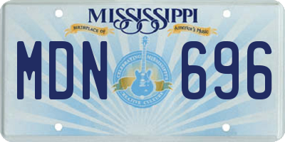 MS license plate MDN696