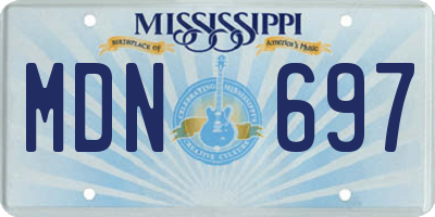 MS license plate MDN697