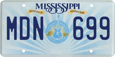 MS license plate MDN699