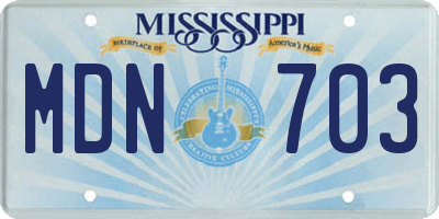 MS license plate MDN703