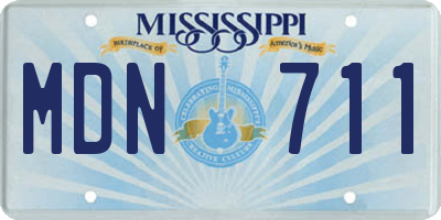 MS license plate MDN711