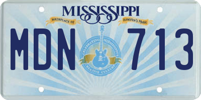 MS license plate MDN713