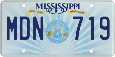MS license plate MDN719