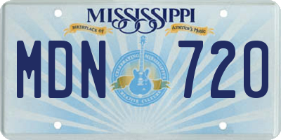 MS license plate MDN720