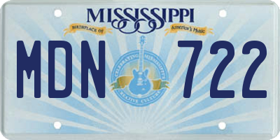 MS license plate MDN722