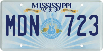 MS license plate MDN723