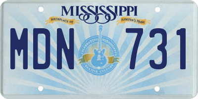 MS license plate MDN731