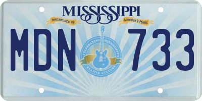 MS license plate MDN733