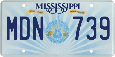 MS license plate MDN739