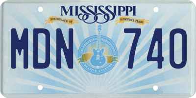 MS license plate MDN740