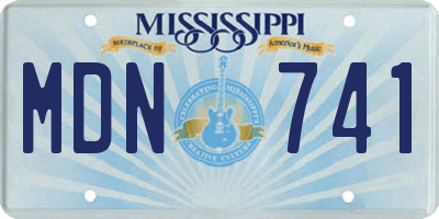 MS license plate MDN741