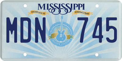 MS license plate MDN745