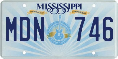 MS license plate MDN746