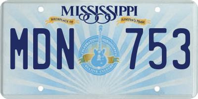 MS license plate MDN753