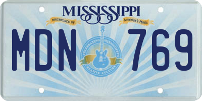 MS license plate MDN769