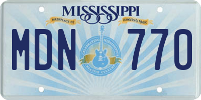 MS license plate MDN770