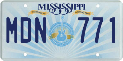 MS license plate MDN771