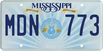 MS license plate MDN773