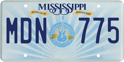 MS license plate MDN775