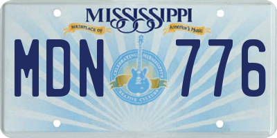 MS license plate MDN776