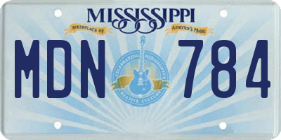 MS license plate MDN784