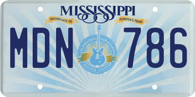 MS license plate MDN786