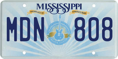 MS license plate MDN808