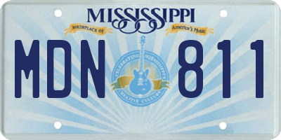 MS license plate MDN811
