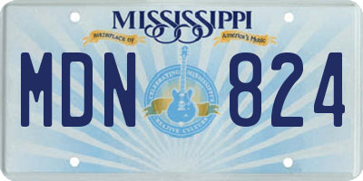 MS license plate MDN824