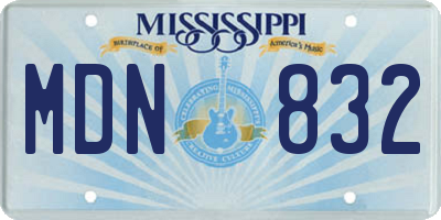 MS license plate MDN832