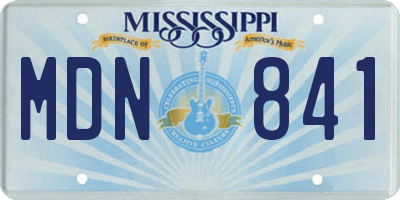 MS license plate MDN841