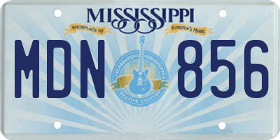 MS license plate MDN856