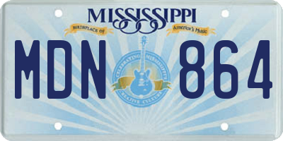 MS license plate MDN864