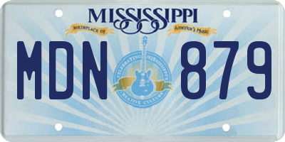 MS license plate MDN879
