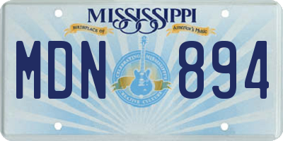 MS license plate MDN894
