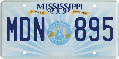 MS license plate MDN895