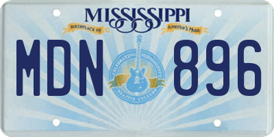MS license plate MDN896