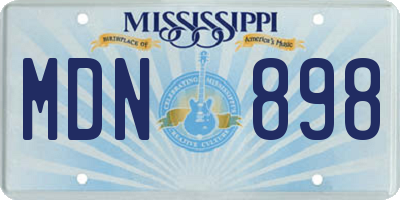MS license plate MDN898