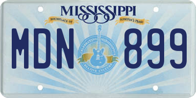 MS license plate MDN899