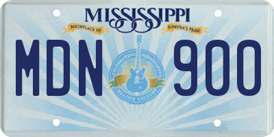 MS license plate MDN900