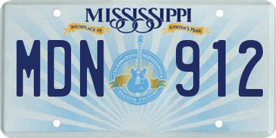 MS license plate MDN912