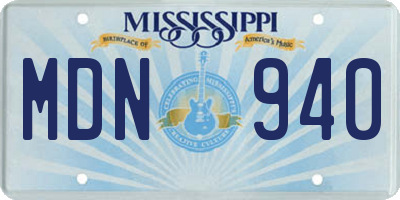 MS license plate MDN940