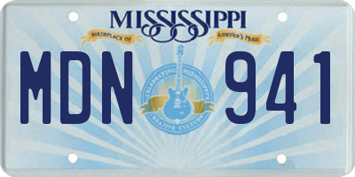 MS license plate MDN941