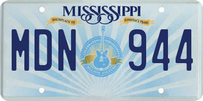 MS license plate MDN944